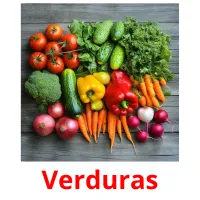 Verduras cartões com imagens