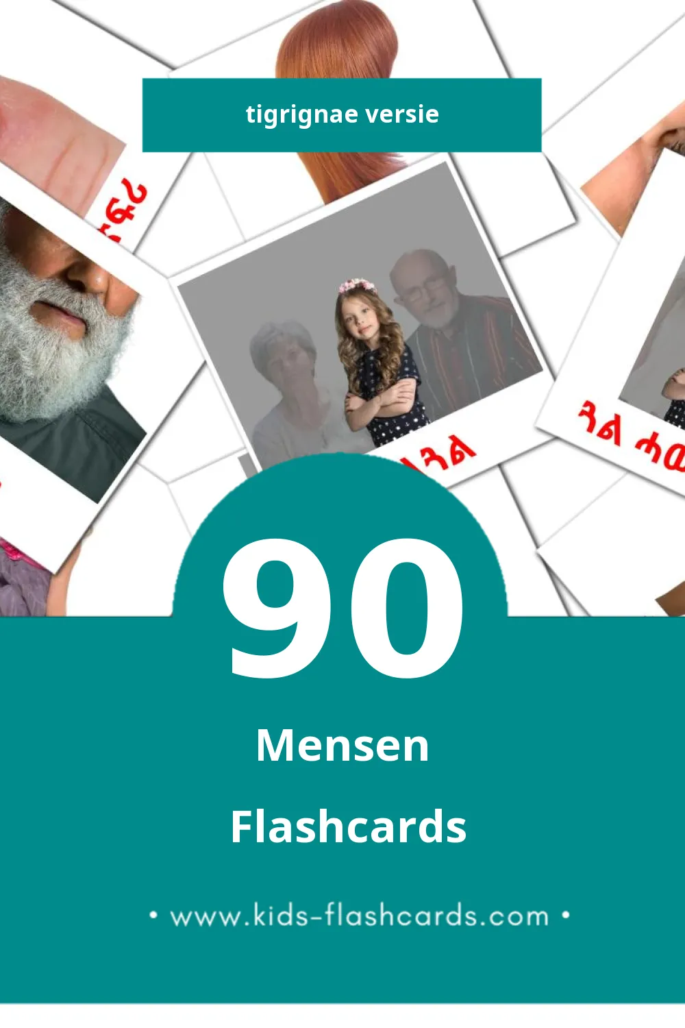 Visuele ሰባት Flashcards voor Kleuters (90 kaarten in het Tigrigna)