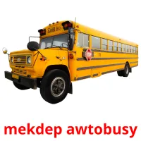 mekdep awtobusy picture flashcards