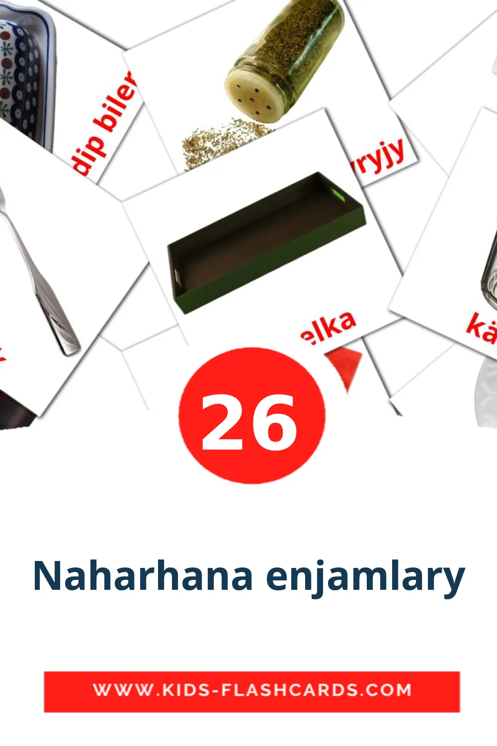 26 tarjetas didacticas de Naharhana enjamlary para el jardín de infancia en servisch(cyrillisch)