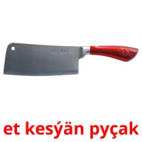 et kesýän pyçak billedkort for børn med billeder