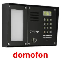 domofon flashcards illustrate