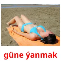 güne ýanmak picture flashcards