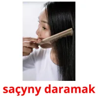 saçyny daramak picture flashcards