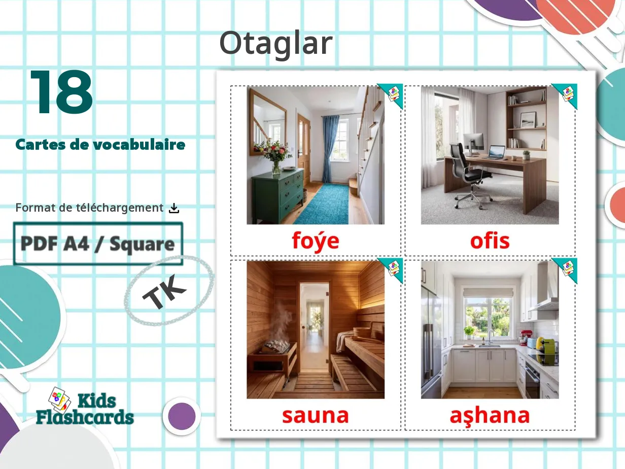 18 Cartes de Vocabulaire pour Enfants GRATUITES Salle à Imprimer en ...