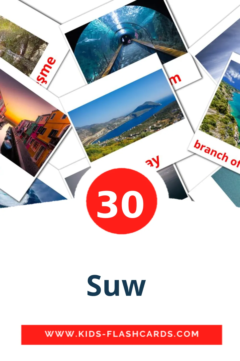 30 cartes illustrées de Suw  pour la maternelle en turkmène