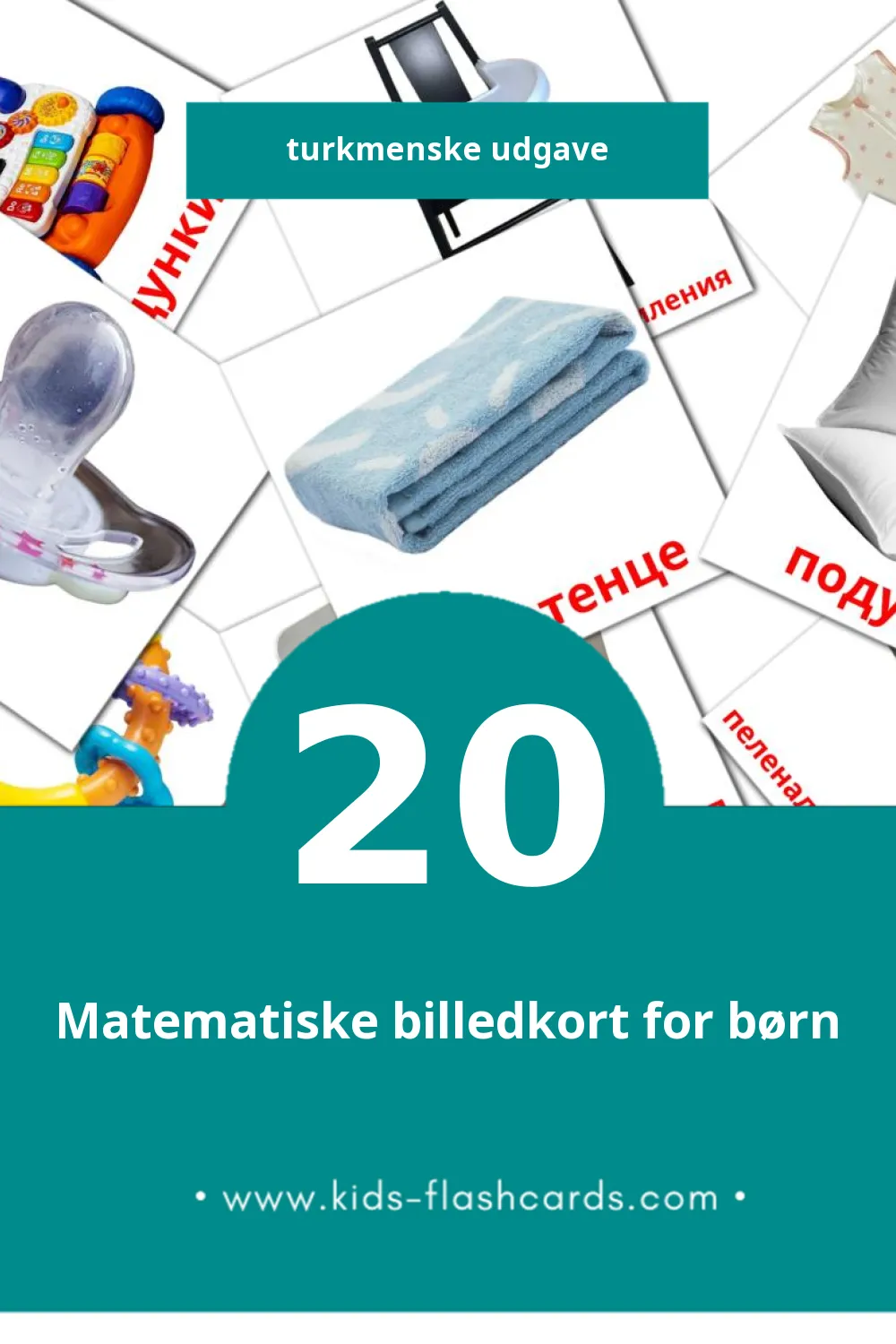 Visuelle billedkort for børn om Çaga til småbørn (20 kort på Turkmenske)