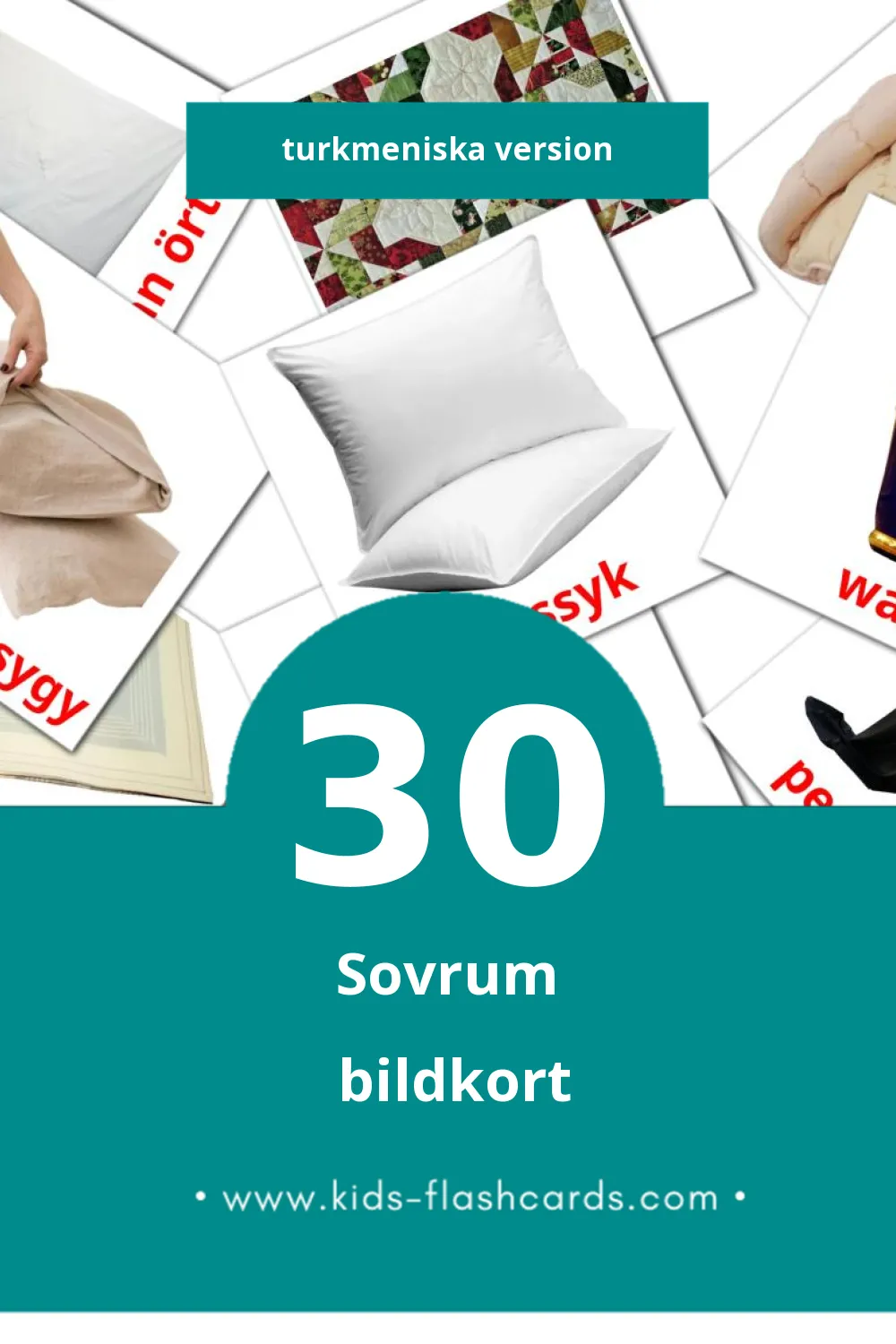 Visuella ýatylýan otag för småbarn (30 bildkort för barn på Turkmeniska)