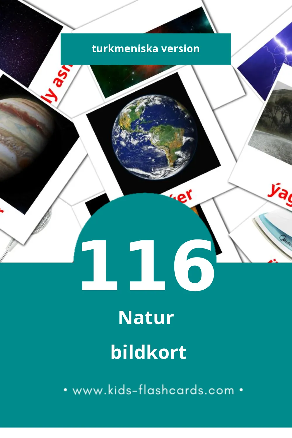 Visuella Elektronika för småbarn (116 bildkort för barn på Turkmeniska)