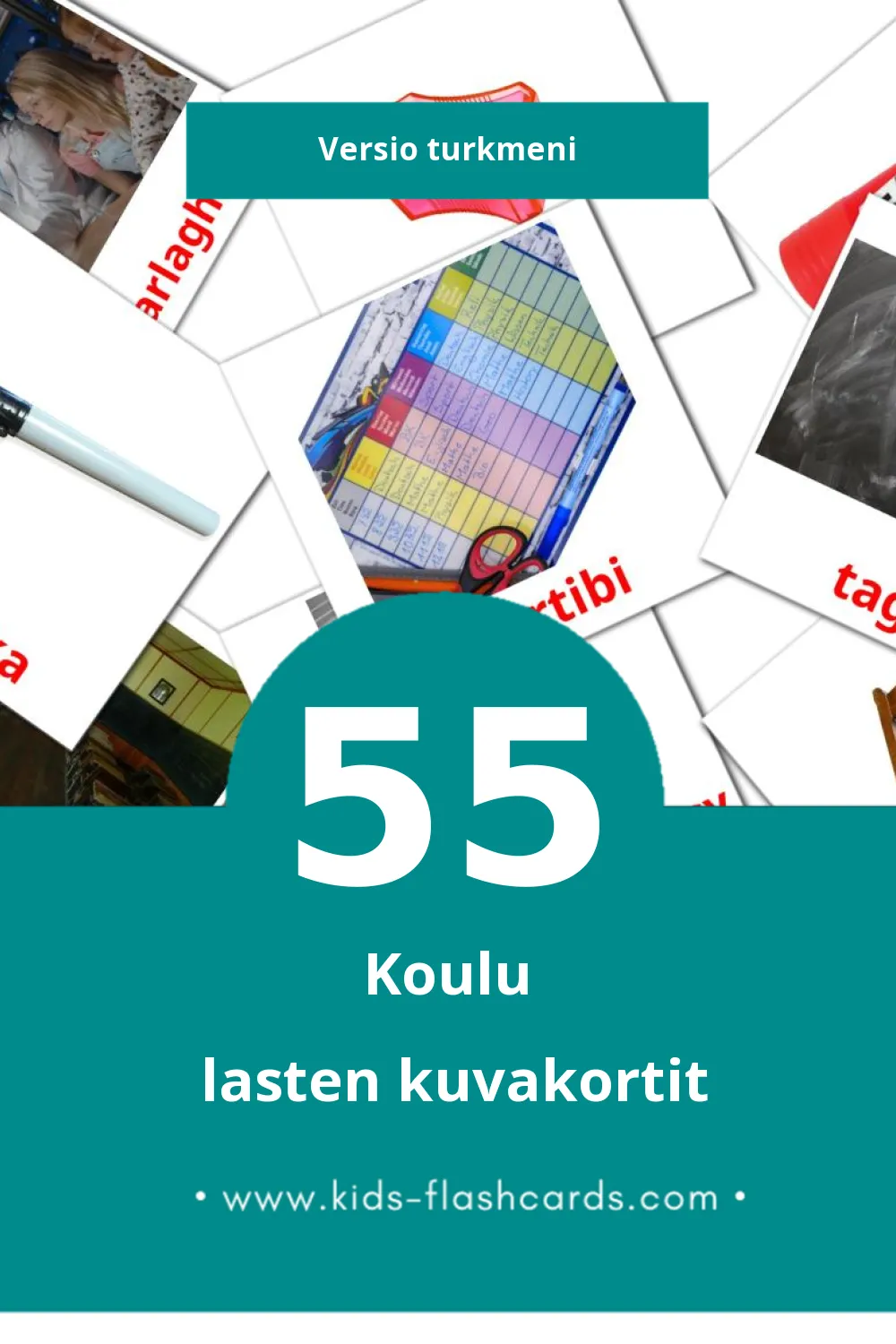 Visuelle Mekdep bildekort for småbarn (55 kort på Turcomenos)