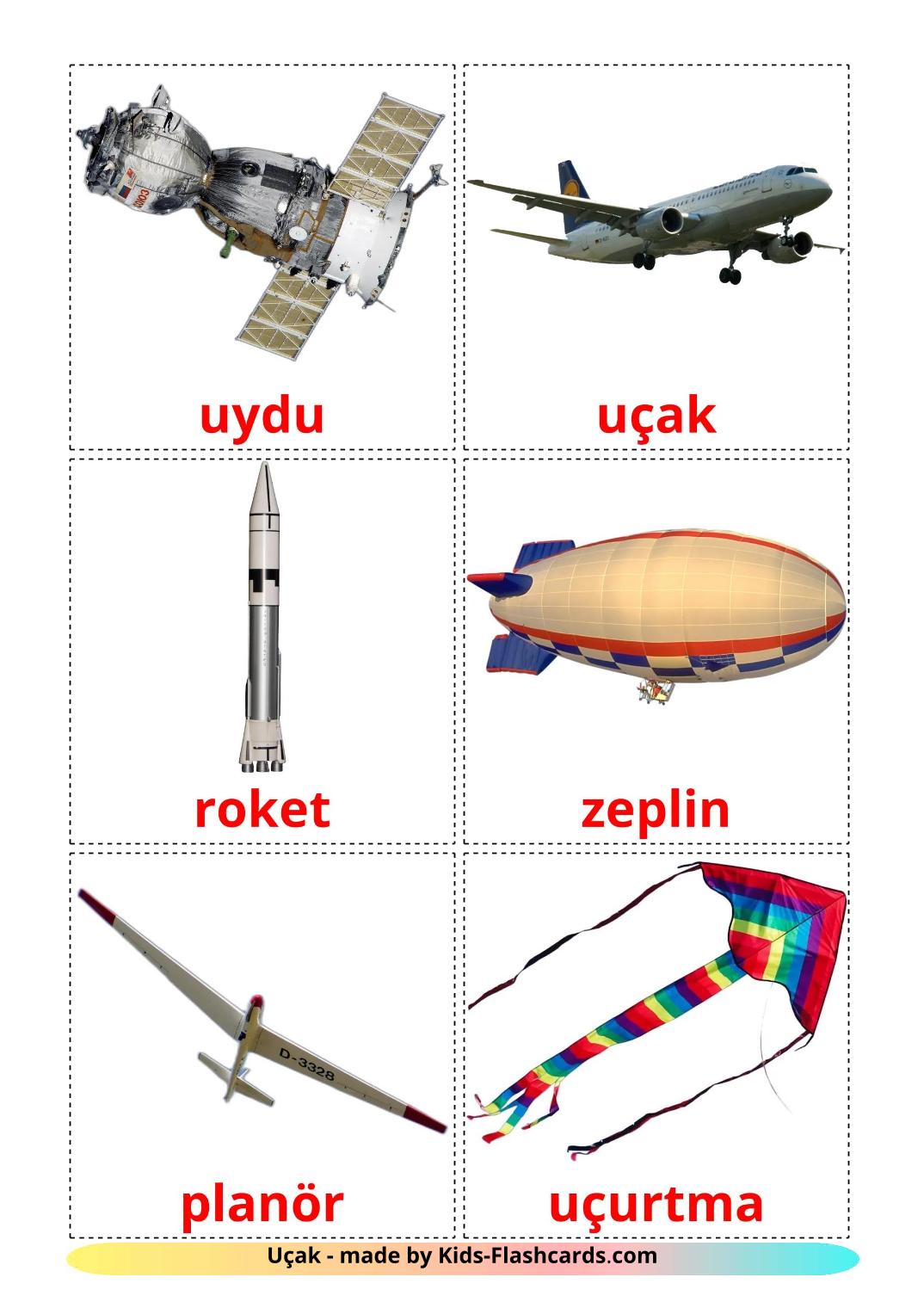 Воздушный транспорт - 14 Карточек Домана на турецком