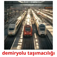 demiryolu taşımacılığı picture flashcards