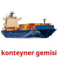 konteyner gemisi flashcards illustrate