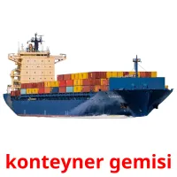 konteyner gemisi flashcards illustrate