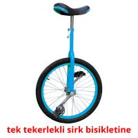 tek tekerlekli sirk bisikletine card for translate