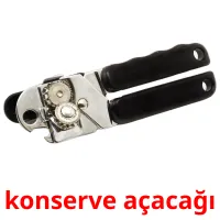 konserve açacağı picture flashcards