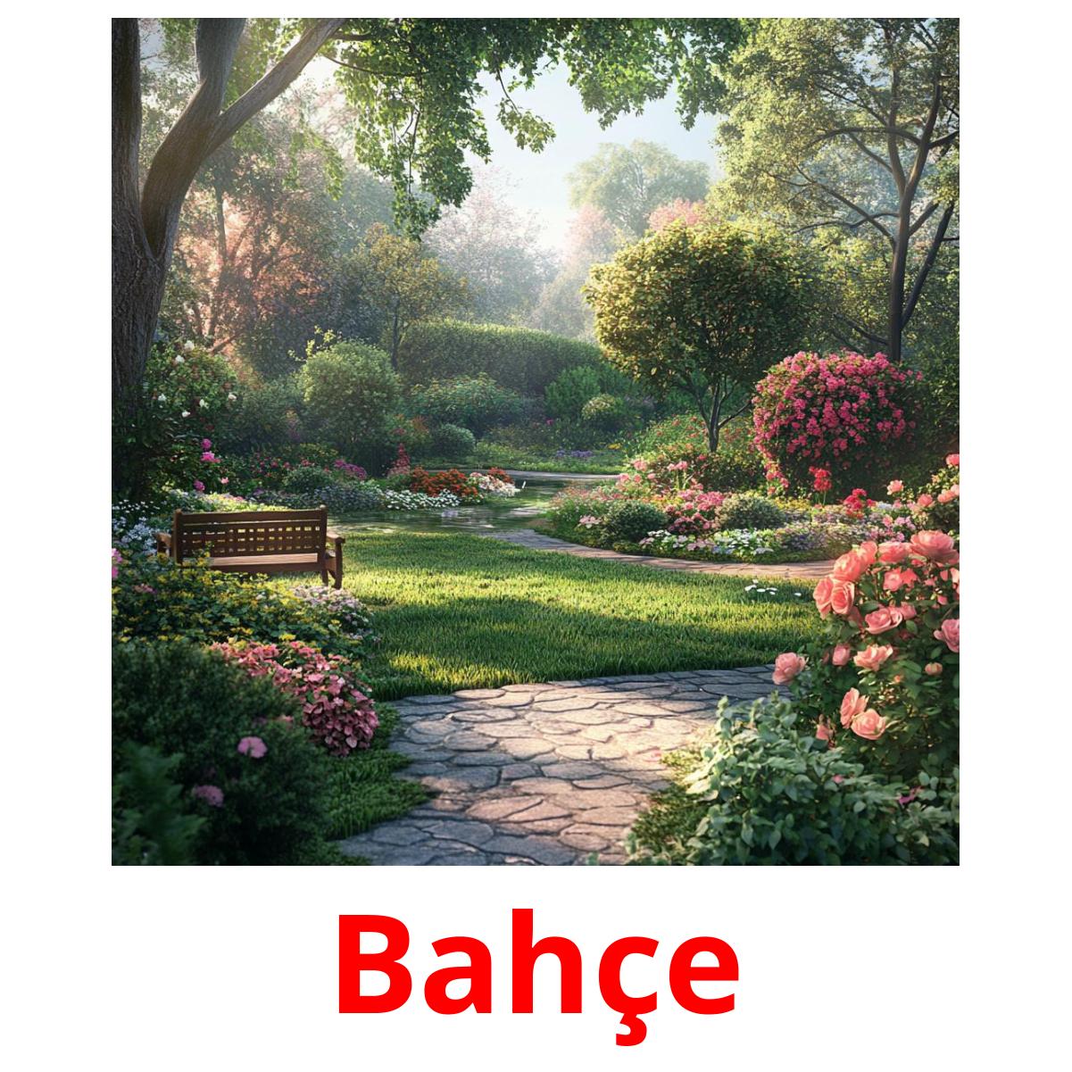 Bahçe picture flashcards