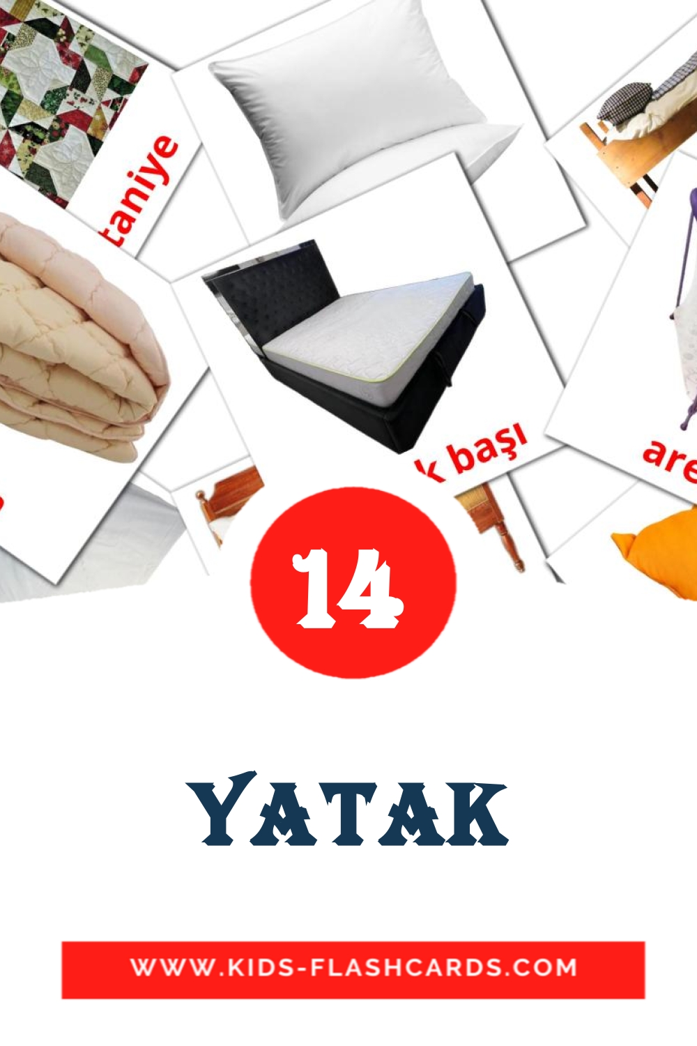yatak на турецком для Детского Сада (15 карточек)