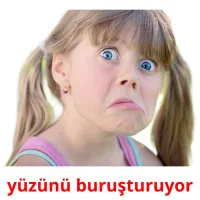 yüzünü buruşturuyor picture flashcards