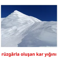 rüzgârla oluşan kar yığını picture flashcards