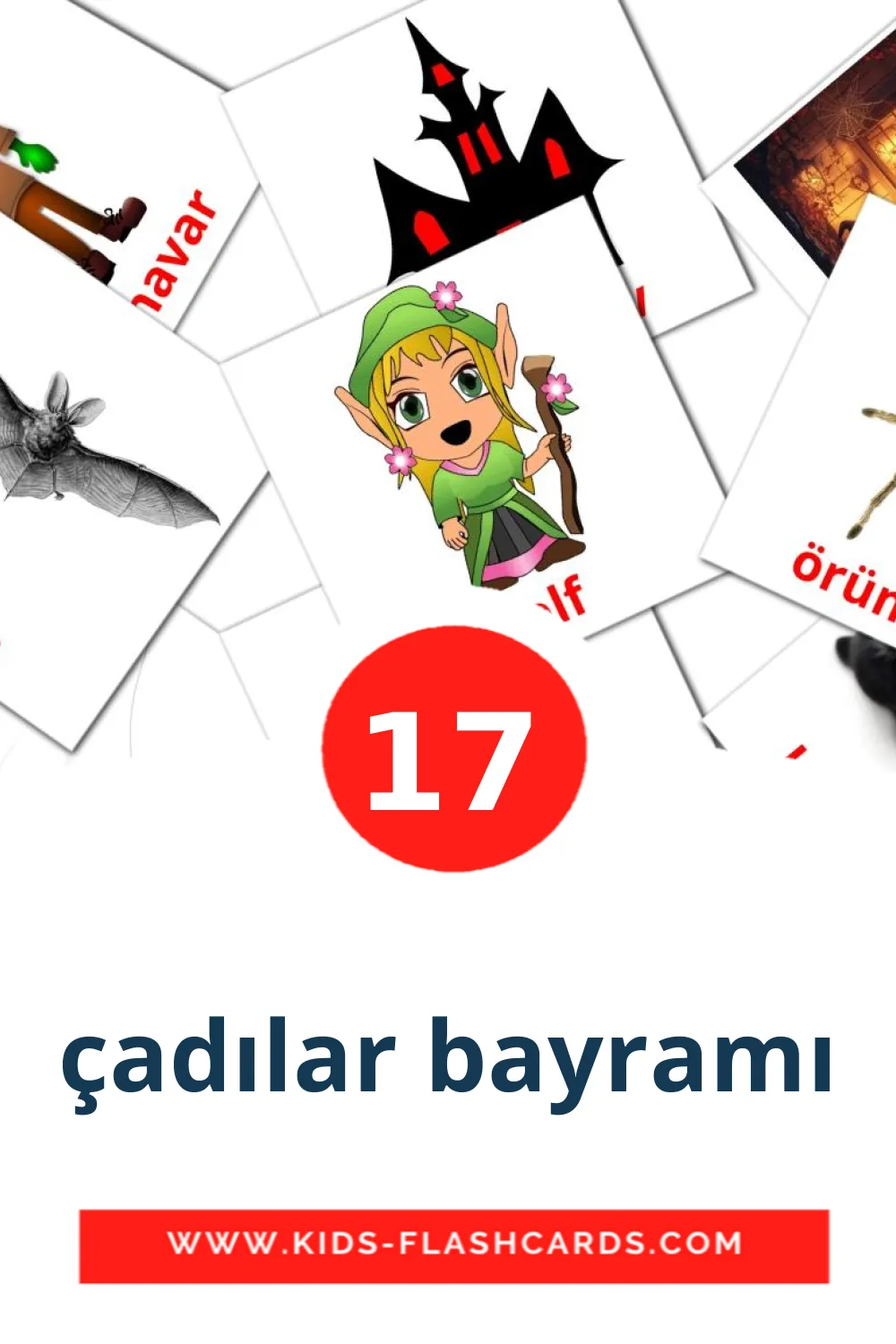 çadılar bayramı на турецком для Детского Сада (17 карточек)