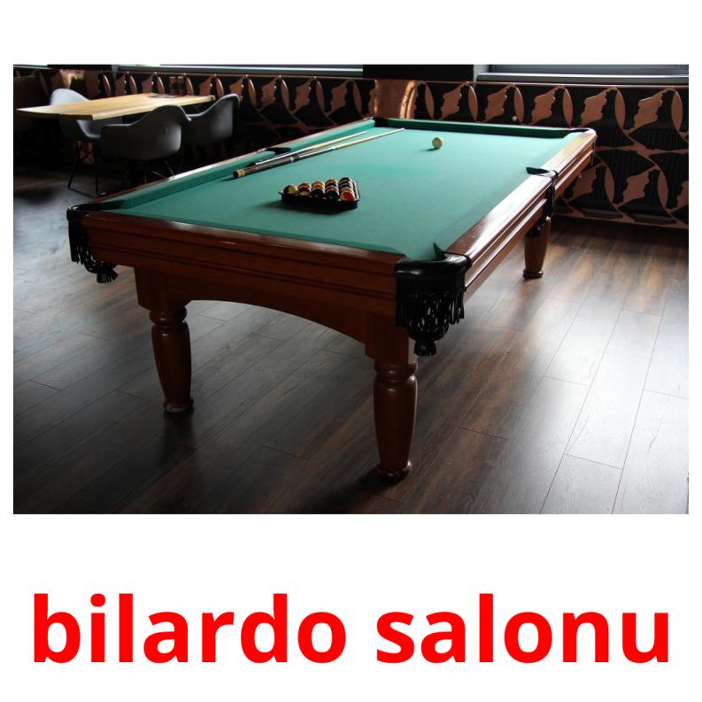 bilardo salonu picture flashcards