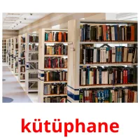 kütüphane picture flashcards