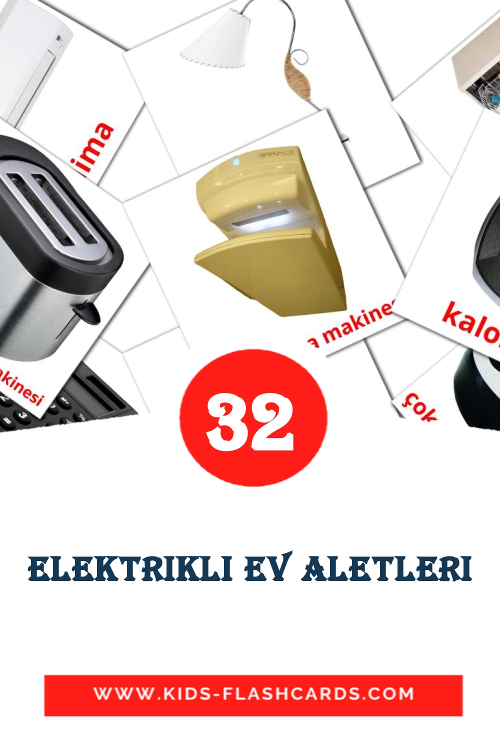 elektrikli ev aletleri на турецком для Детского Сада (32 карточки)