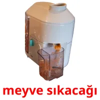 meyve sıkacağı picture flashcards