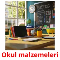 Okul malzemeleri picture flashcards