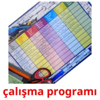 çalışma programı Tarjetas didacticas