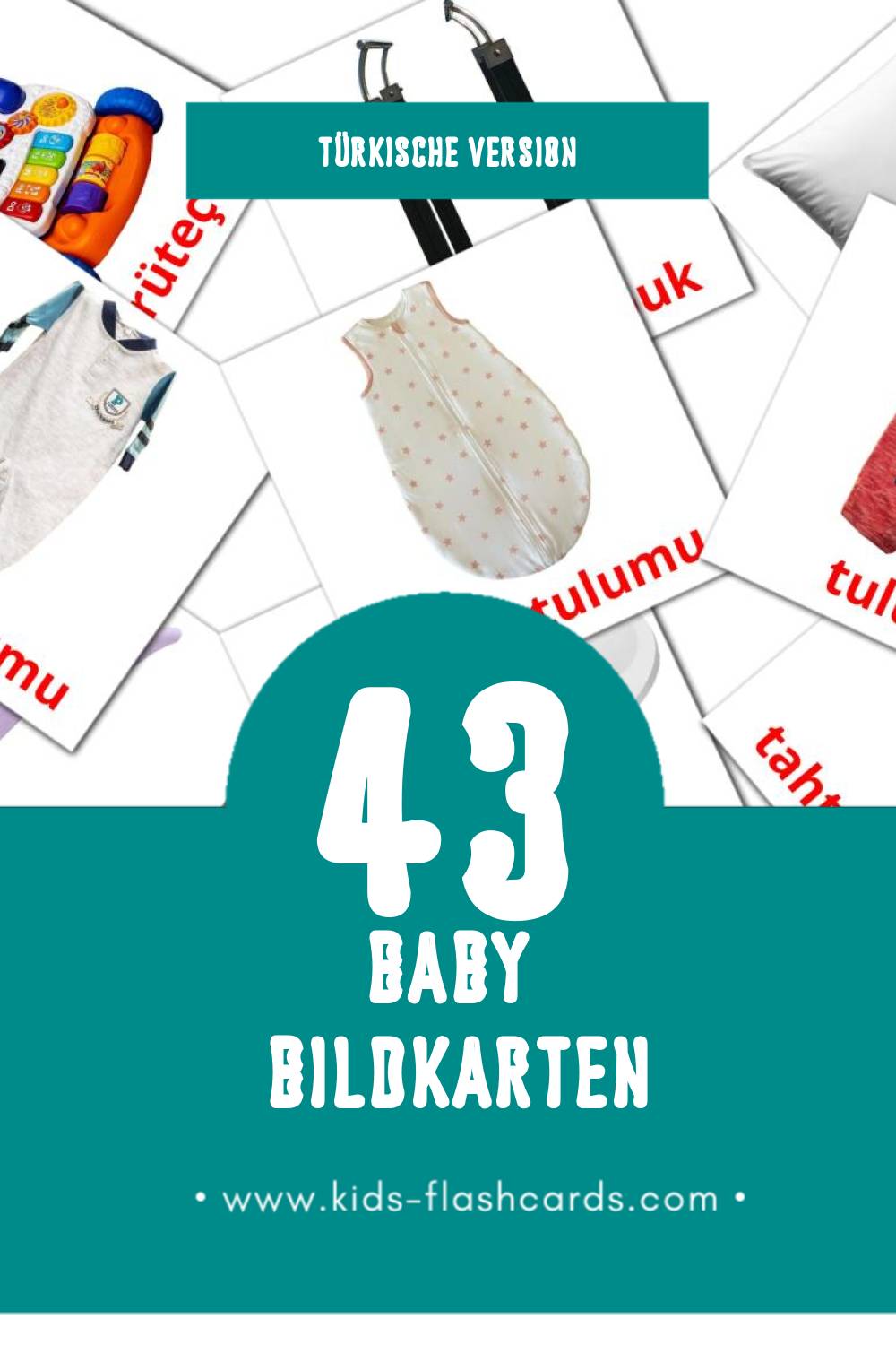 Visual Bebek Flashcards für Kleinkinder (43 Karten in Türkisch)