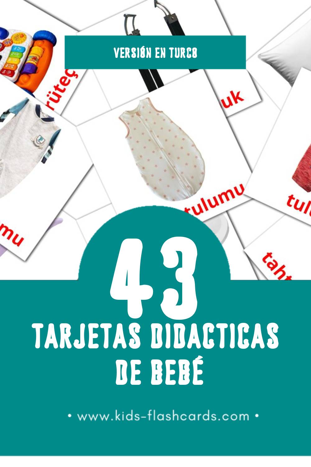 Tarjetas visuales de Bebek para niños pequeños (45 tarjetas en Turco)
