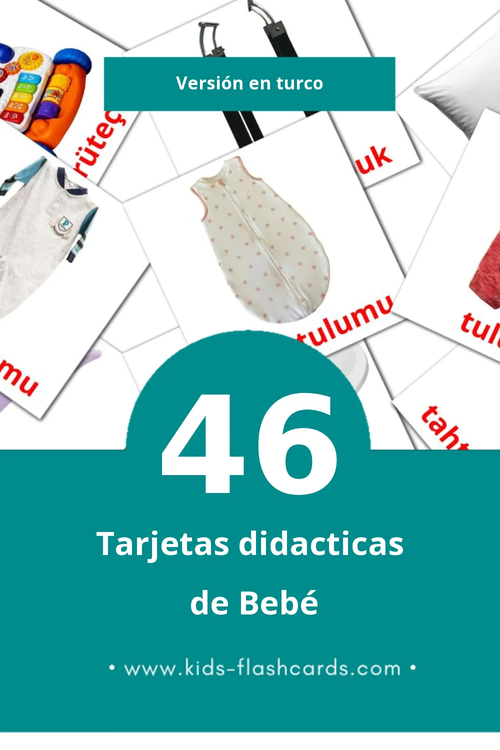 Tarjetas visuales de Bebek para niños pequeños (46 tarjetas en Turco)