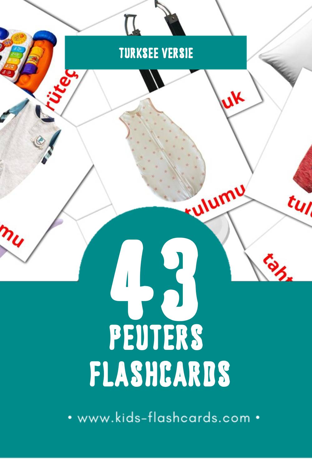Visuele Bebek Flashcards voor Kleuters (43 kaarten in het Turkse)