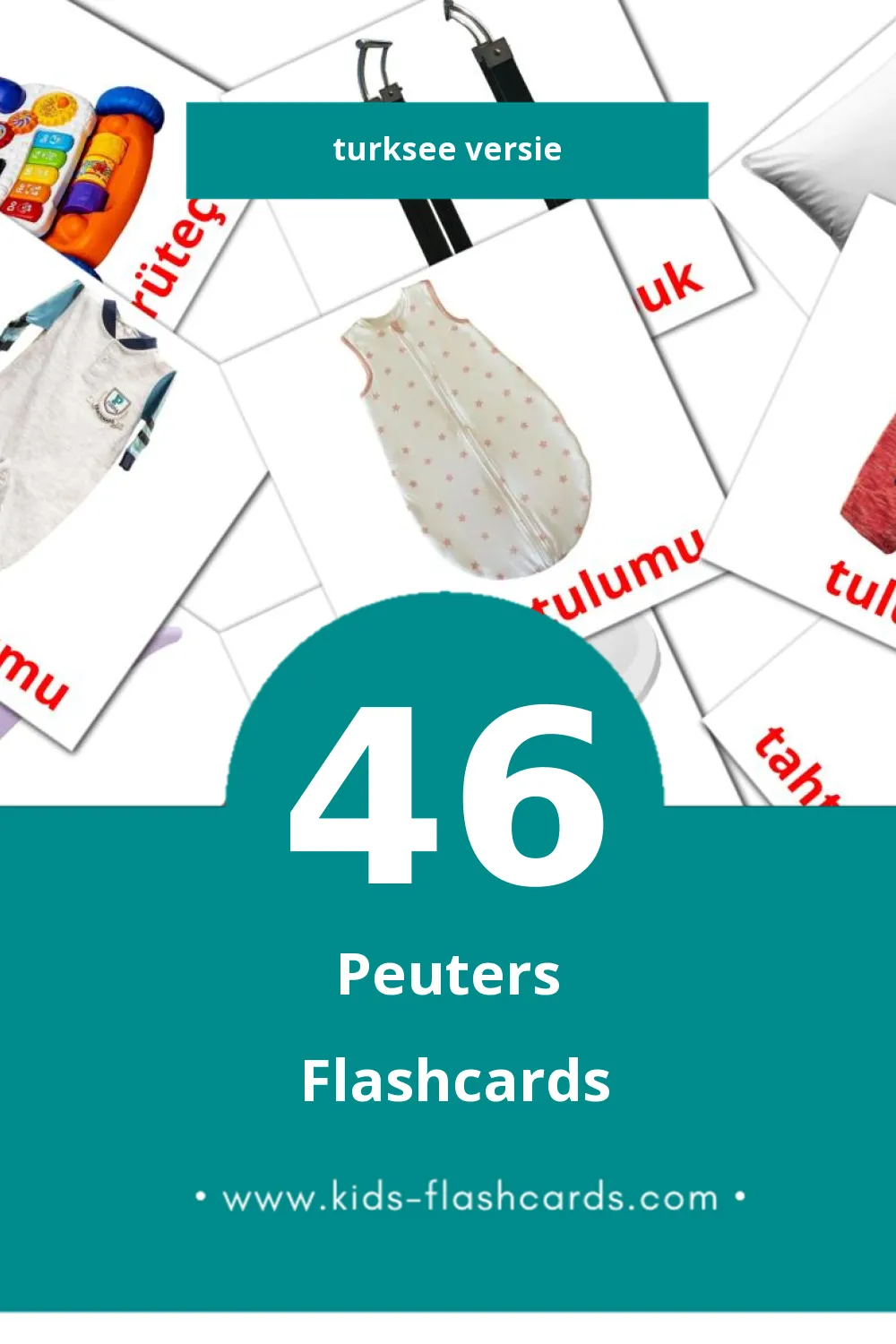 Visuele Bebek Flashcards voor Kleuters (46 kaarten in het Turkse)