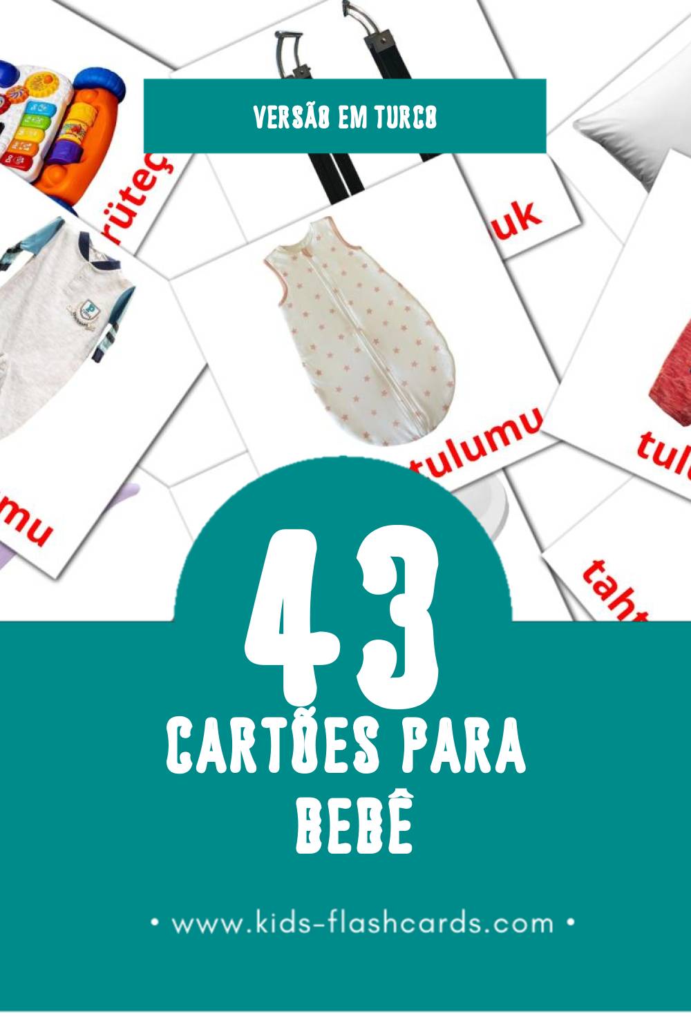 Flashcards de Bebek Visuais para Toddlers (43 cartões em Turco)