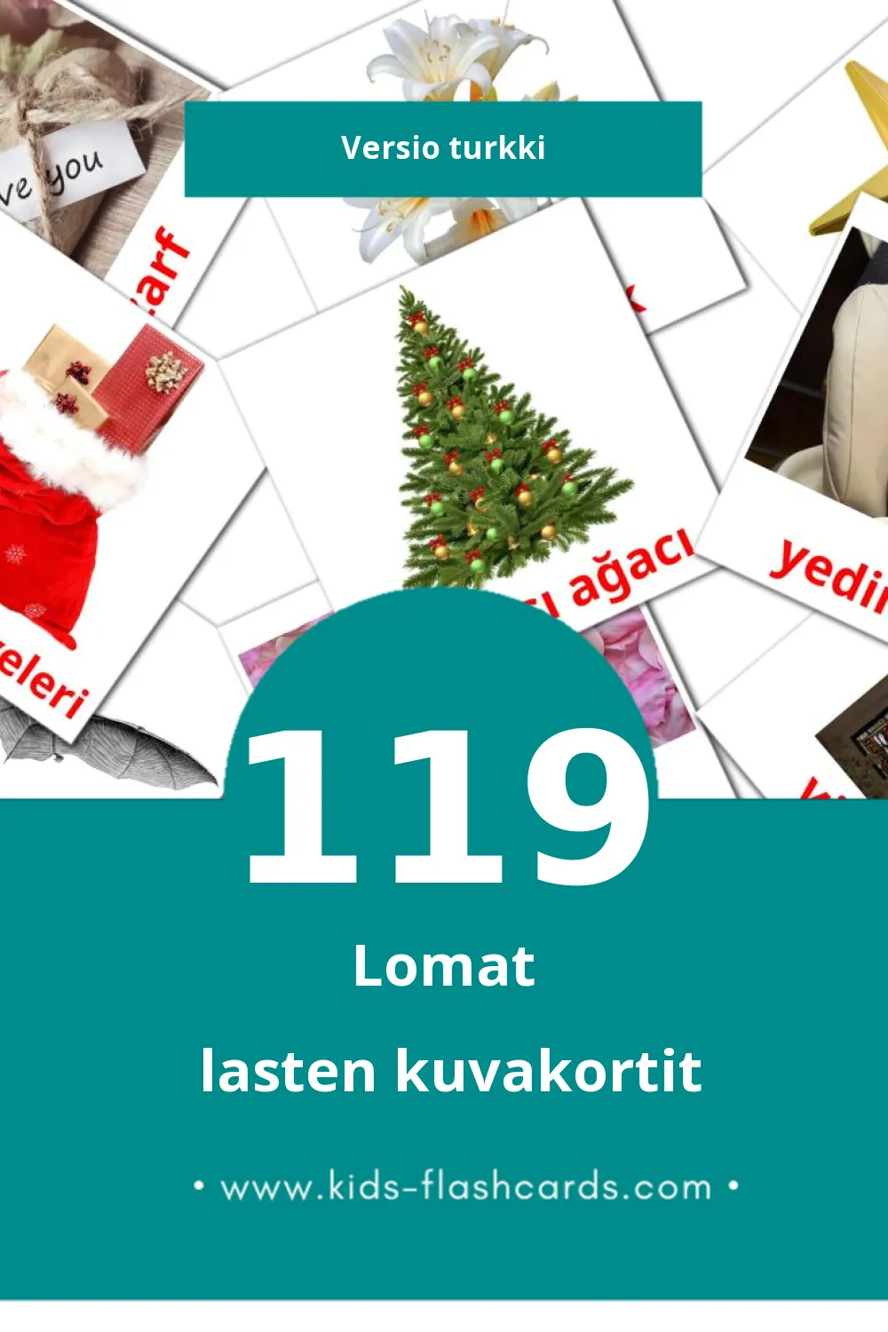 tatiller lasten kuvakortit pikkulapsille (119 korttia Turkkiksi)