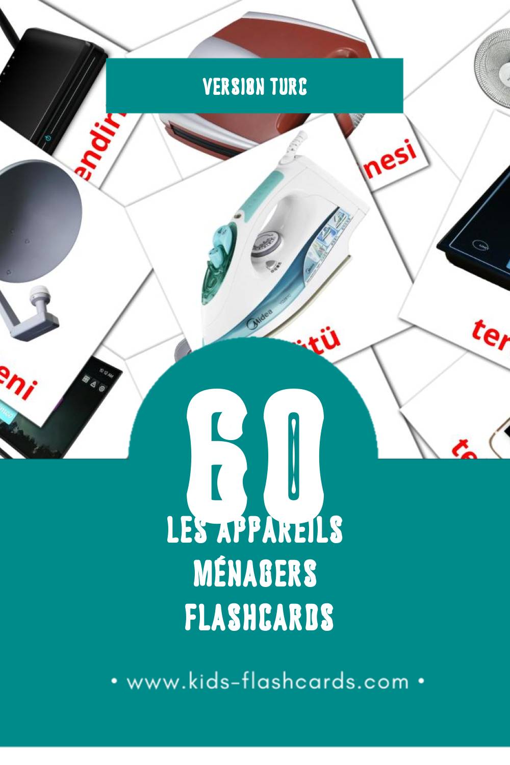Flashcards Visual ev aletleri pour les tout-petits (32 cartes en Turc)
