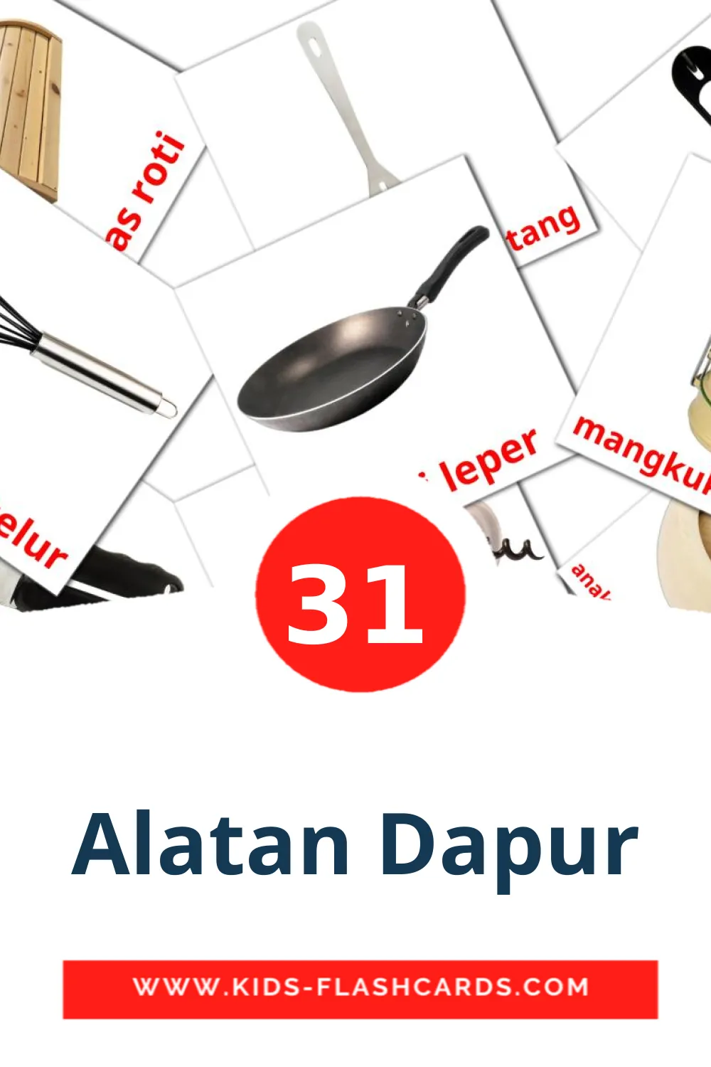31 bildkort med Alatan Dapur för barnträdgården på malajiska