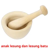 anak lesung dan lesung batu bildkort för barn