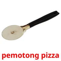pemotong pizza bildkort för barn