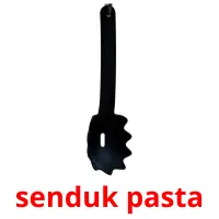 senduk pasta bildkort för barn
