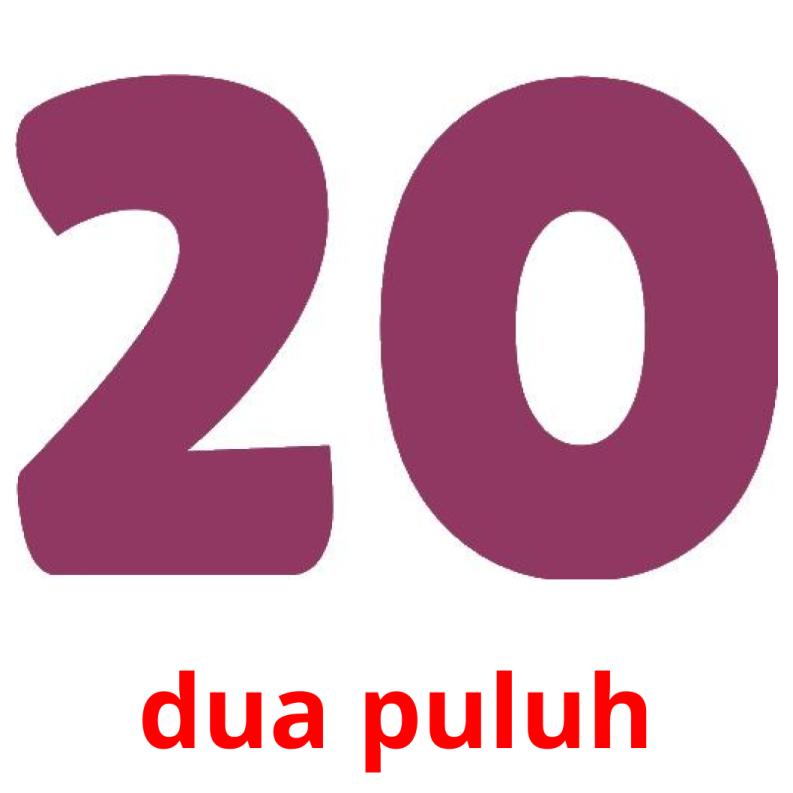 dua puluh picture flashcards