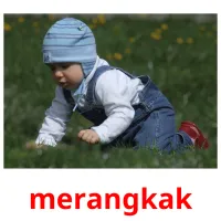 merangkak flashcards illustrate