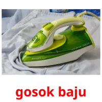 gosok baju flashcards illustrate