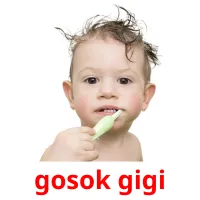 gosok gigi flashcards illustrate