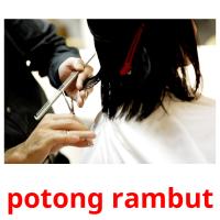 potong rambut picture flashcards