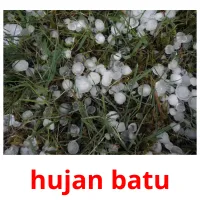 hujan batu picture flashcards