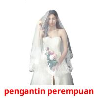 pengantin perempuan flashcards illustrate